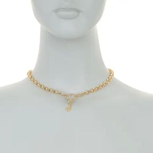 BAUBLEBAR Hammered Initial Pendant Necklace